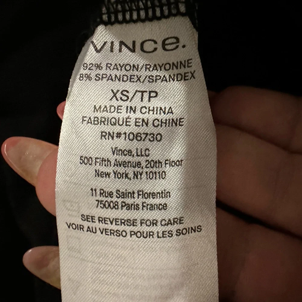 Vince Ruched Long-Sleeve Turtleneck Dress in Black - Size XS - Picture 7 of 8